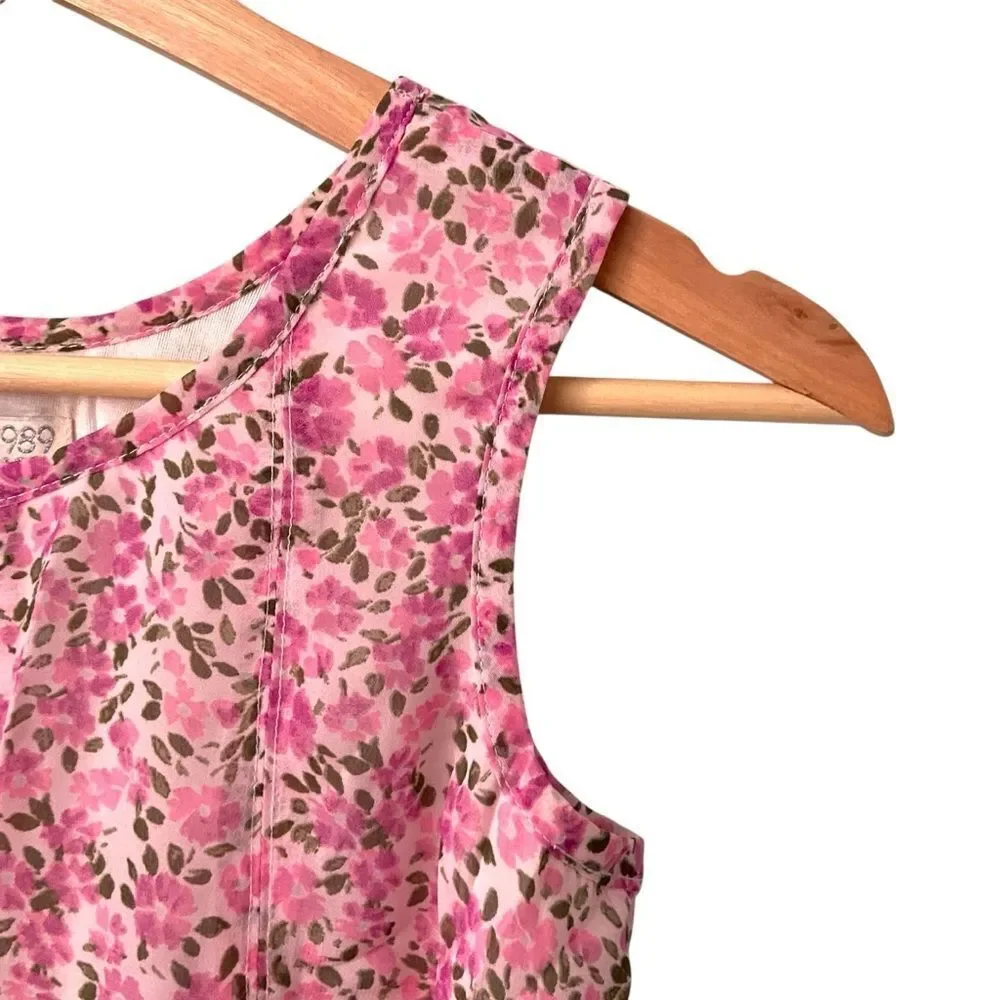 Vintage The Children's Place Floral Pink Sleeveless Top in Size Large (10/12)